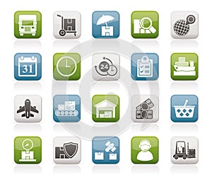Cargo, shipping and Logistics icons