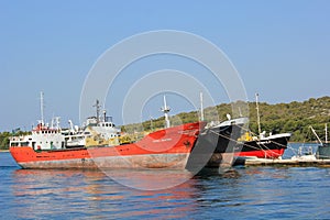 Cargo ships in Croatia