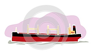 Cargo ships. Geared bulk carrier. Bulker. Sea delivery.