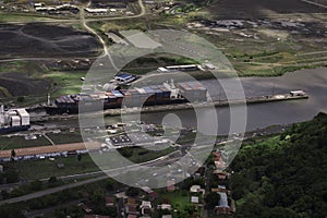 Cargo Ships at Miraflores Locks