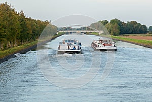 Cargo ships overtake photo