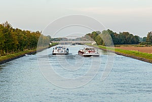 Cargo ships overtake photo