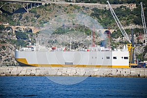 Cargo ships in port