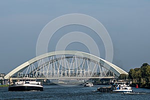 Cargo ships on the river