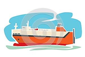 Cargo ships. Roll-on roll-off Car carrier. Sea delivery.