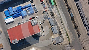 Cargo terminal aerial view