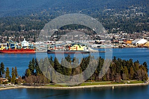 Cargo Terminal of North Vancouver port photo