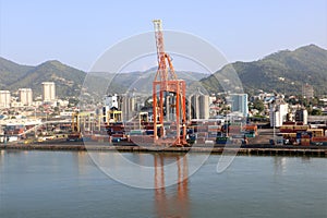 Cargo terminal in Port of Spain, Trinidad and Tobago