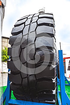 Cargo tires new at the exhibition