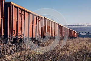 Cargo Train on Unused Railway