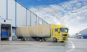 Cargo Transportation - Truck in the warehouse