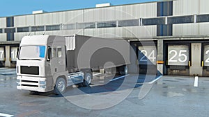 Cargo Transportation - Truck in the warehouse