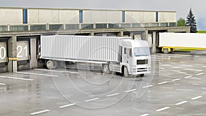 Cargo Transportation - Truck in the warehouse