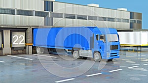 Cargo Transportation - Truck in the warehouse