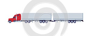 Cargo Truck as Freight Delivery Logistics Service Vector Illustration