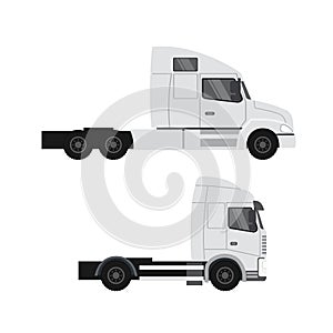 Cargo truck design. Heavy haul trailer