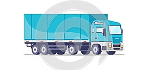 Cargo truck isometric vector illustration. Modern transportation commercial freight delivery