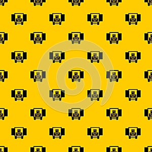 Cargo truck with load pattern vector