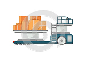 Cargo truck for plane loading icon
