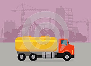 Cargo Truck with Tank for Transporting Liquids