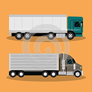 cargo truck transportation, delivery, fast delivery or logistic transport