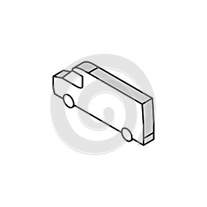 cargo van car isometric icon vector illustration