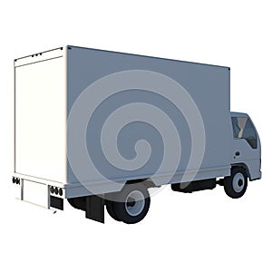 Cargo Van Truck 2- Perspective B view white background 3D Rendering Ilustracion 3D