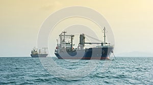 Cargo vessel (ship) in gulf of Thailand