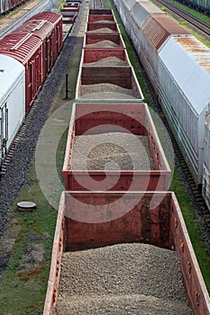 Cargo wagons of breakstone