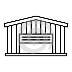 Cargo warehouse icon, outline style