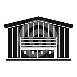 Cargo warehouse icon, simple style