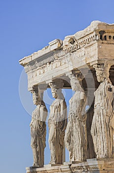 The Cariatides of the Erechtheum on the Acropolis