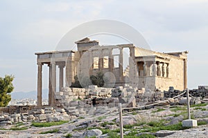 Cariatides temple  in the acropolis