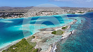 Caribbean Beach At Oranjestad In Caribbean Netherlands Aruba.