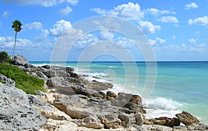 Caribbean beach at the Riviera Maya, Cancun, Mexico