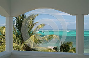 A caribbean beach scene