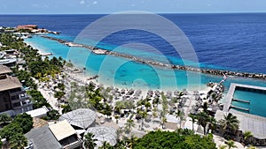 Caribbean Beach At Willemstad In Netherlands Curacao.