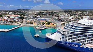 Caribbean Cruise At Kralendijk In Bonaire Netherlands Antilles.