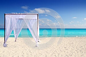 Caribbean gazebo beach wedding massage