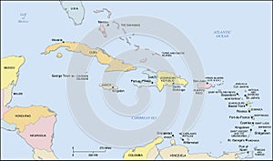 Caribbean Islands Map