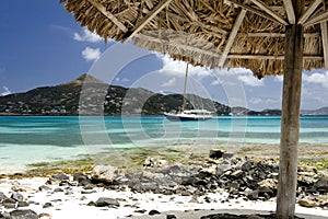 Caribbean Parasol View from Petit Saint Vincent.