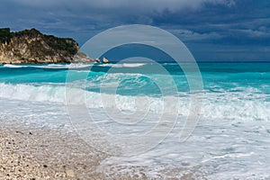 Caribbean pebble beach. Caribs, Dominican Republic photo