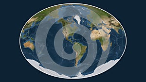 Caribbean plate - global map. Fahey. Satellite