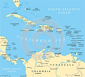 Caribbean Political Map