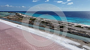 Caribbean Road At Kralendijk In Bonaire Netherlands Antilles.