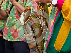 Caribbean Samba style saxophone player