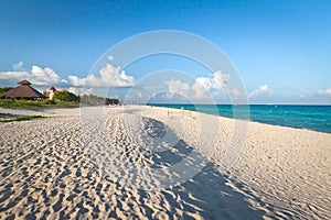 Caribbean Sea beach at sunset