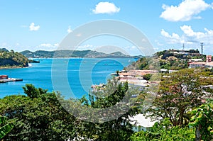 Caribbean sea - Grenada island - Saint George`s - Inner harbor and Devils bay