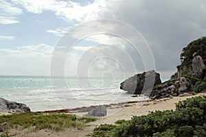 Caribbean sea landscape. Tulum, Mexico