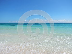 Caribbean sea waters at the Atlantic in Cancun, Mexico